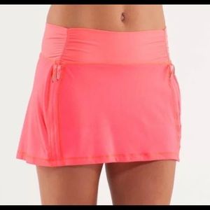 Lululemon Hot N Sweaty Neon Pink Skort Skirt Yoga
